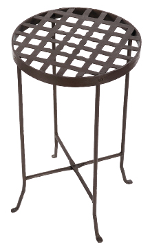 Wrought Iron Plant Stand with Copper Planter Container